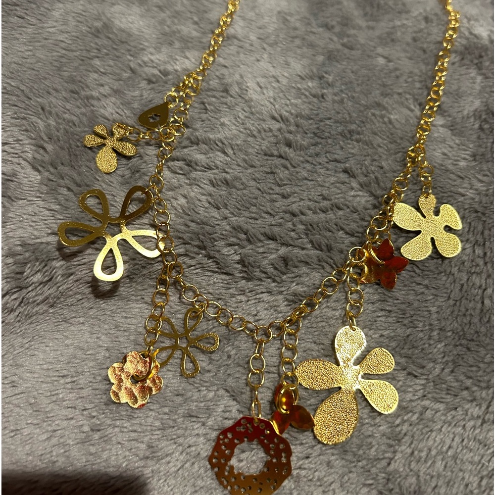 22" Bold Gold Chain with Charms Necklace-Boutique